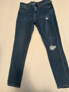 Express Womens Distressed Skinny Jeans Mid Rise 4 way stretch 2 Short
